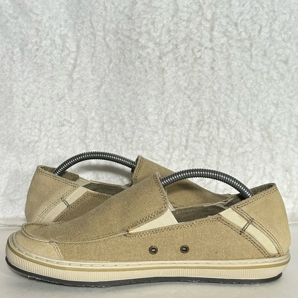 Skechers Merric Mens Sand Canvas Planted Slip On Casual Shoes Sz M 7 W 9.5 - Picture 7 of 11